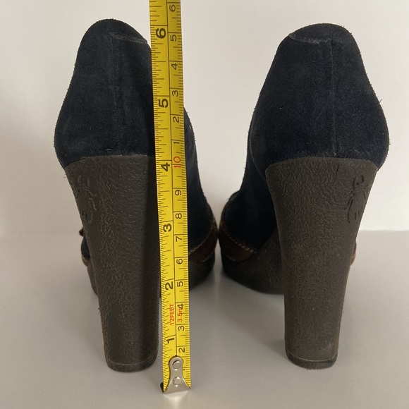 FLY LONDON blue suede heels - Size 7 - Picture 3 of 5